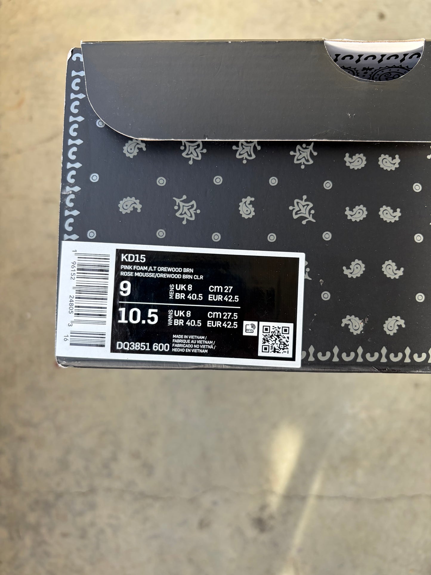 Nike KD 15 Aunt Pearl (Men's) (US 9)
