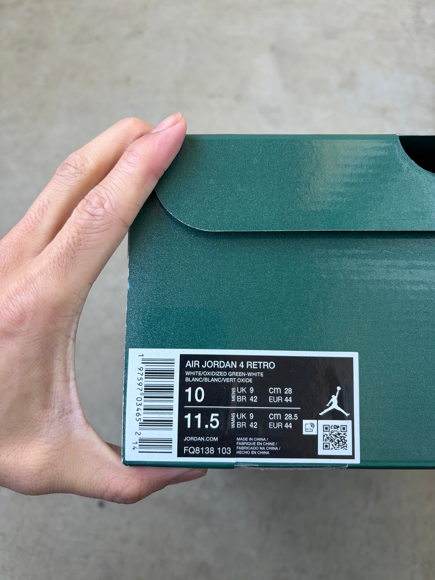 Jordan 4 Retro Oxidized Green (Men's) (US 10)