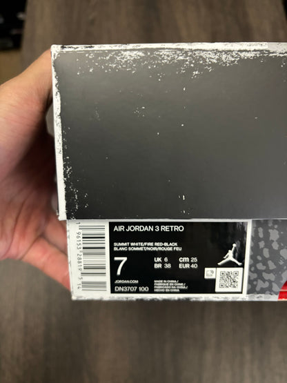 Jordan 3 Retro White Cement Reimagined (Men's) (US 7)