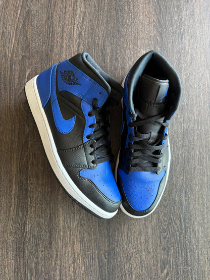 Jordan 1 Mid Hyper Royal Tumbled Leather (US 10.5) - USED