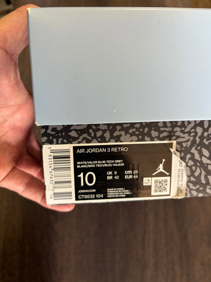 Jordan 3 Retro UNC (2020) (Men's) (US 10)