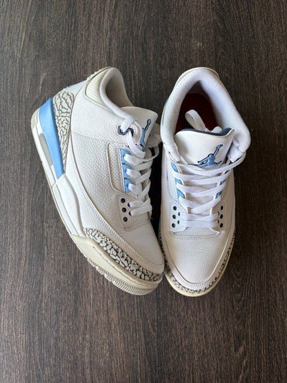 Jordan 3 Retro UNC (2020) (US 9) - Yellowing