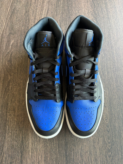 Jordan 1 Mid Hyper Royal Tumbled Leather (US 10.5) - USED