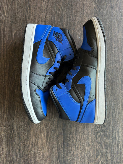 Jordan 1 Mid Hyper Royal Tumbled Leather (US 10.5) - USED