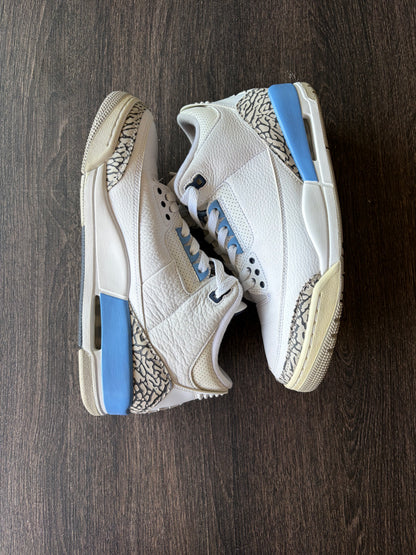 Jordan 3 Retro UNC (2020) (US 9) - Yellowing