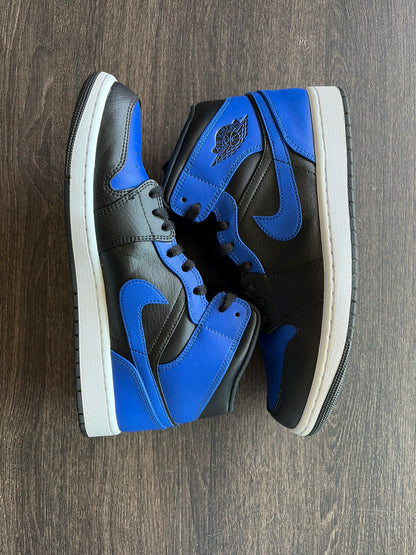 Jordan 1 Mid Hyper Royal Tumbled Leather (US 10.5) - USED