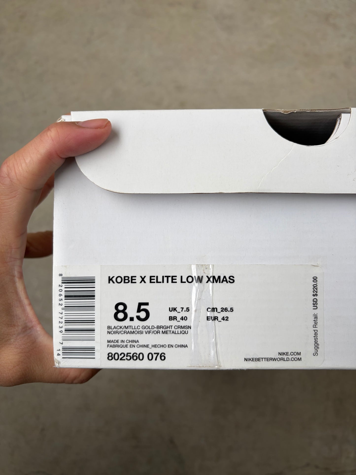 Nike Kobe 10 Elite Christmas (US 8.5)