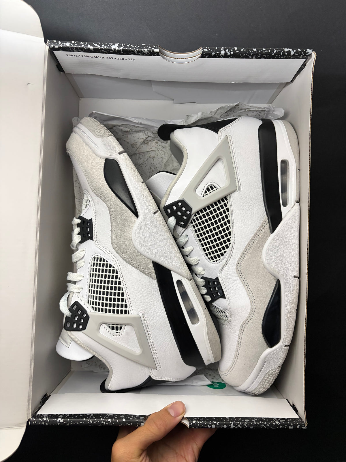 Jordan 4 Retro Military Black (US 11) - USED