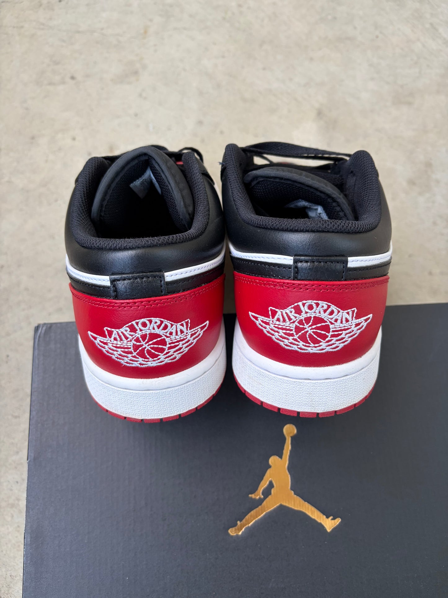 Jordan 1 Low Bred Toe 2.0 (Men's) (US 10.5)