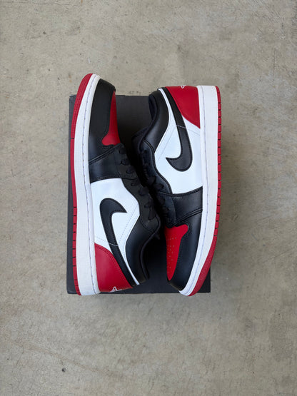 Jordan 1 Low Bred Toe 2.0 (Men's) (US 10.5)