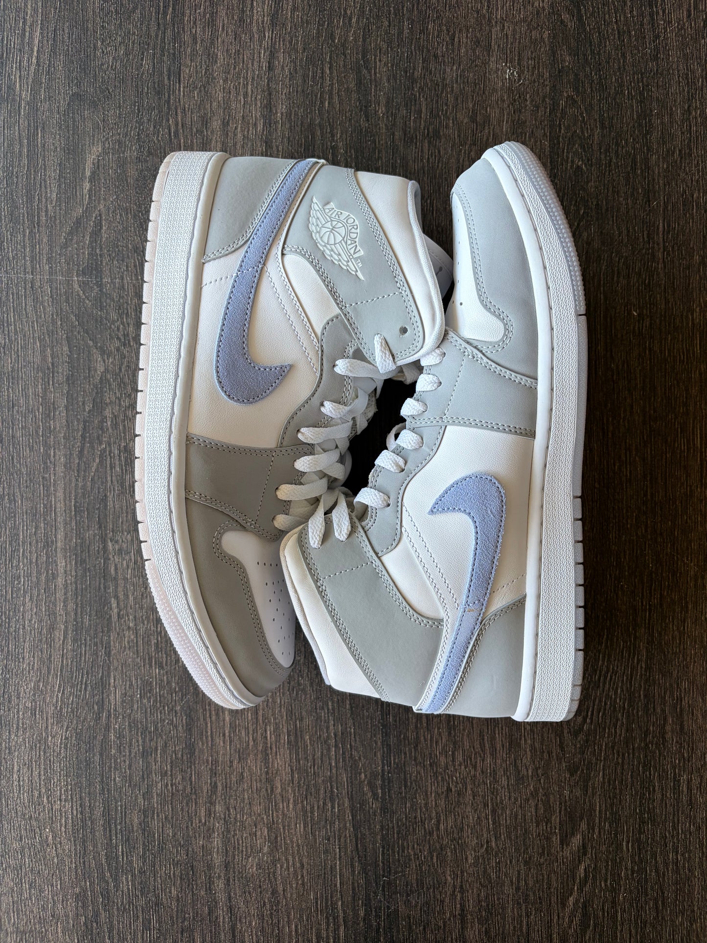 Jordan 1 Mid Wolf Grey Aluminum (Women's) (US 11.5W) - 10 Mens