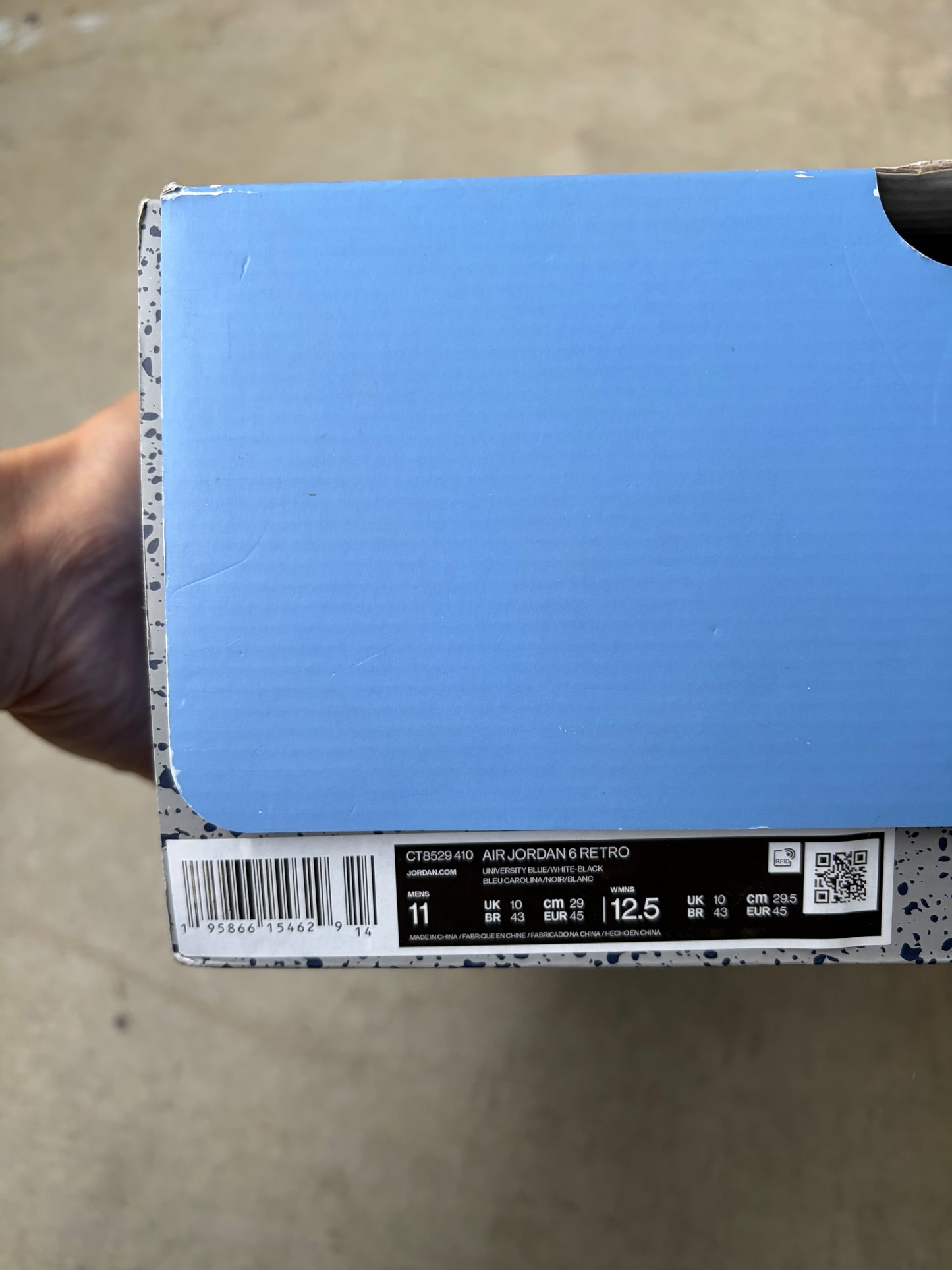 Jordan 6 Retro UNC White (Men's) (US 11)