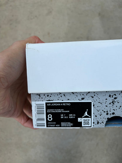 Jordan 4 Retro University Blue (Men's) (US 8)